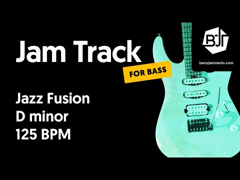 Jazz Fusion Jam Track in D minor (for bass) "Vibing" - BJT #57