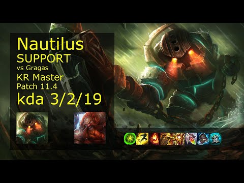 Nautilus Support & Sivir vs Gragas & Kai'Sa - KR Master 3/2/19 Patch 11.4 // [롤] 노틸러스 vs 그라가스 서폿