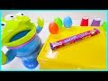 4 Colors Play Doh Surprise Toys Learn Color With Maoam Candy Reverse Toy Candy