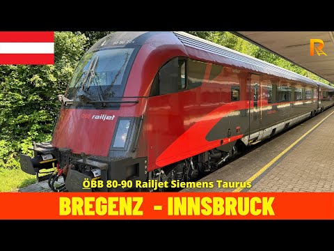 Führerstandsmitfahrt Bregenz - Innsbruck (Österreichische Bundesbahnen ÖBB, Österreich) 4K