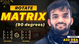 Rotate Matrix/Image by 90 Degrees | Brute - Optimal