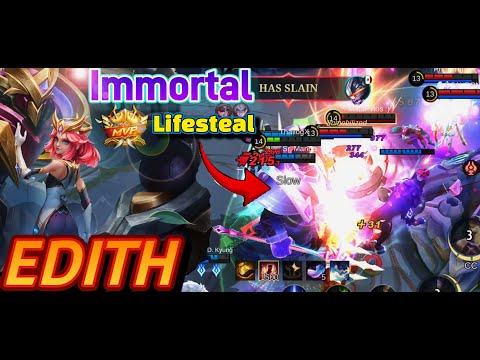 MLBB x MVP EDITH - Immortality + Lifesteal w/ Tank Build - EDITH vs RAFAELA