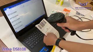 ZEBRA DS8108 TEST TỐC ĐỘ QUÉT | MÁY QUÉT MÃ VẠCH | MÃ VẠCH BÌNH DƯƠNG