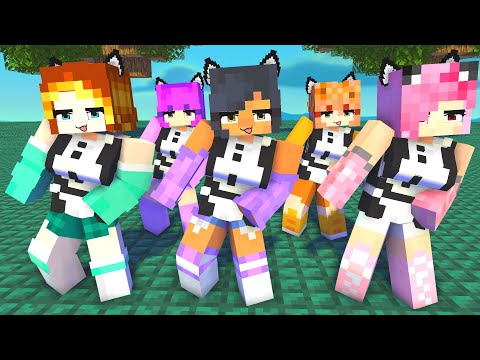 SIMPLE DIMPLE MAID FIRST MEET YAY ARIGATO APHMAU, KC, KIM AND FRIENDS - MINECRAFT ANIMATION #shorts