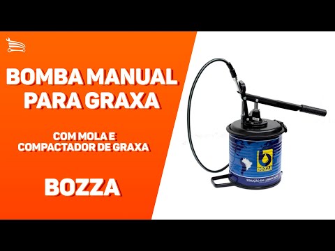 Bomba Manual para Graxa com Mola e Compactador de Graxa 7Kg - Video