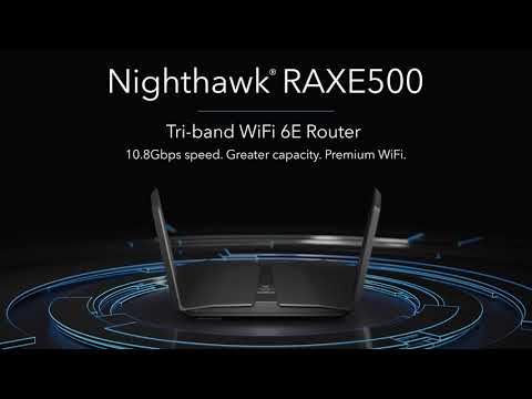 Wireless or wi-fi black netgear nighthawk 12-stream wifi 6e ...