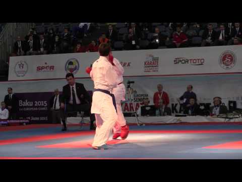 Final Male Kumite +84kg. ERKAN vs BITEVIC. 2015 European Karate Championships 2015