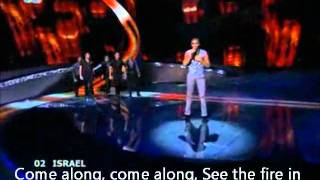 Eurovision 2008 Israel - Boaz -The Fire In Your Eyes English Translation