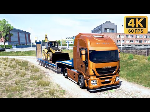 ETS 2 4K | Iveco Stralis Hi-Way | Backhoe Loader (8t) | Parma to Florence
