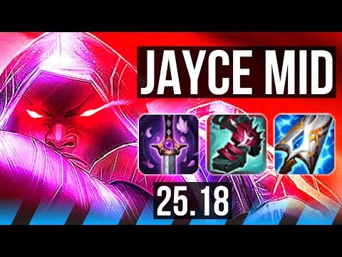 JAYCE vs YONE (MID) | 6 solo kills, 13/3/10, Legendary | KR Master | 25.18