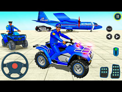 Cargo transport simulator gameplay –US Police Transport Cargo Plan Game – Android Gameplay