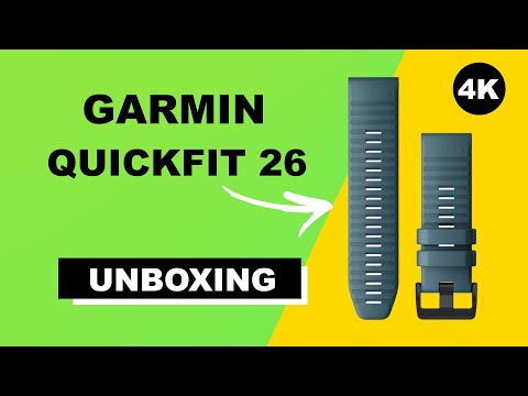 Išmaniojo laikrodžio Garmin greitai atsegamas, silikoninis dirželis, Mėlynos spalvos, 26mm video