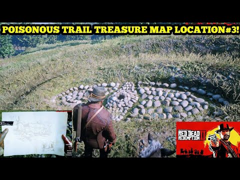 POISONOUS TRAIL TREASURE MAP LOCATION#3!RED DEAD REDEMPTION2/RDR2 GIFTPFAD SCHATZ KARTE FUNDORT