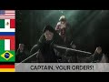 CAPTAIN YOUR ORDERS In 7 Languages Attack On Titan