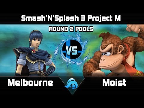 Smash n Splash 3 Project M Round 2 Pools - Melbourne (Marth) vs. Moist (Donkey Kong)