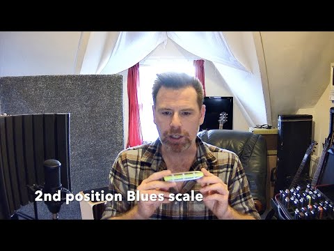 2nd position Blues scale on Harmonica