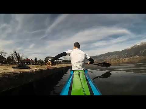 Kayak Sprint training in lake Pamvotida
