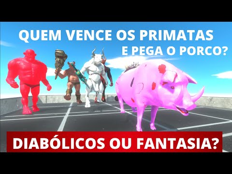 Who Passes By Primates And Catches Pig? Fantasy or Infernals? Animal Revolt Battle Simulator