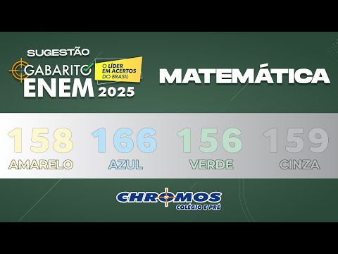 Gabarito ENEM 2025 CHROMOS - Prova Amarela: Questão 158 | Matemática