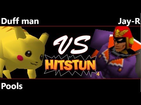 Hitstun 4 - Duff man (Pikachu) vs Jay-R (C Falcon) Pools - SSB64