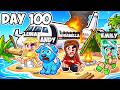 I Became A DOG And Got Trapped 100 Days On An ISLAND In Roblox