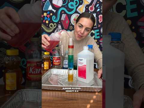 Density Towers! #statesofmatter #solidliquidgas #scienceteacher #scienceexperiment #education