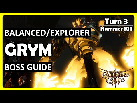 Grym Boss Guide in 3 Turns - Balanced / Explorer | BG3 Baldur's Gate 3 (2025)