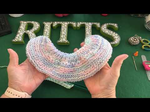 Meia melancia de tricô