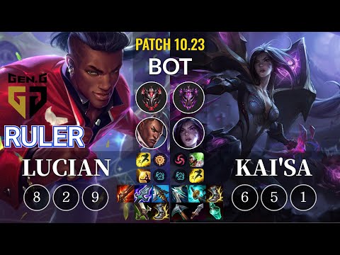 GEN Ruler Lucian vs Kai'Sa Bot - KR Patch 10.23