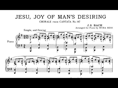 Bach-Hess - Jesus, alegria dos homens [Jesu, joy of man's desiring] (Nelson Freire, piano)