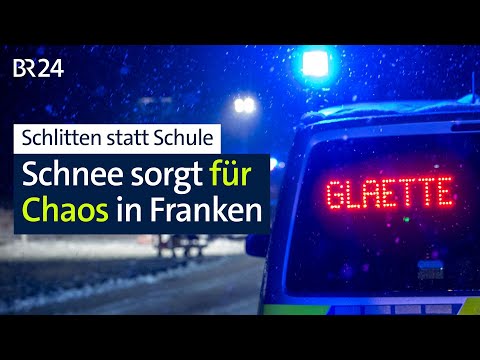 Schlitten statt Schule: Schnee sorgt für Chaos in Franken | BR24