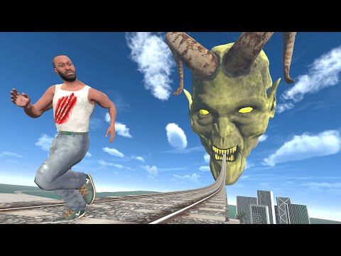 Franklin Found Longest Railway To Scary Demon In Indian Bike Driving 3d