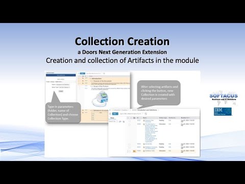 Collection Creation - IBM DOORS Next Generation Extension provided by Softacus