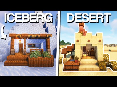 Minecraft: 3 Starter Houses for 3 Different Biomes!