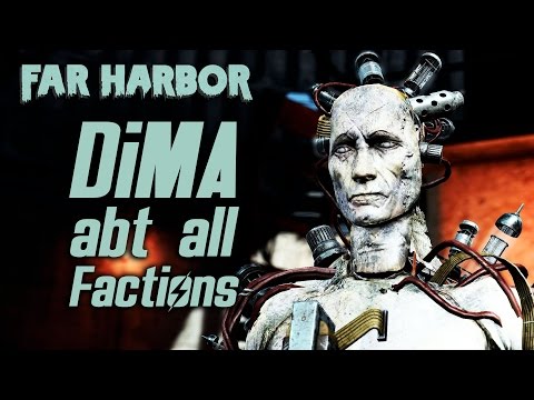 Fallout 4 Far Harbor - Talking to DiMA about All Factions (All Answers)