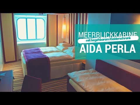 AIDAperla: Meerblick-Kabine mit begehbarem Kleiderschrank (3 Personen)