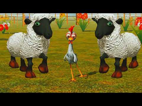 Sheep 🐑 vs Sheep Dance||El Pollito Pio 3d-Canciones de la granja de zenon||Esok Keroj 766M