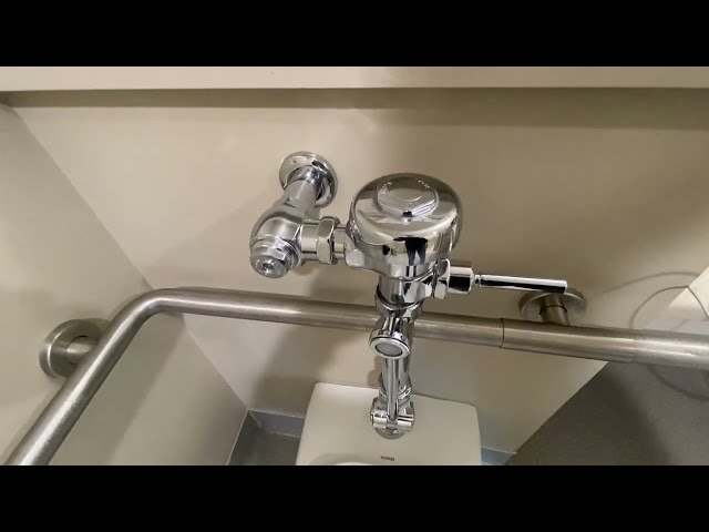 How to Use Sloan Manual Flush Valve with Bedpan Cleaner - alternate angle