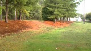 The devil is beating his wife.