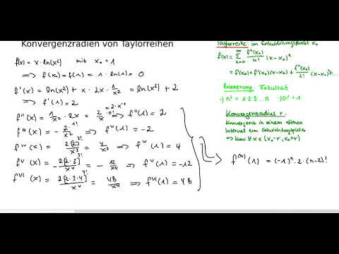 Konvergenzradien von Taylorreihen
