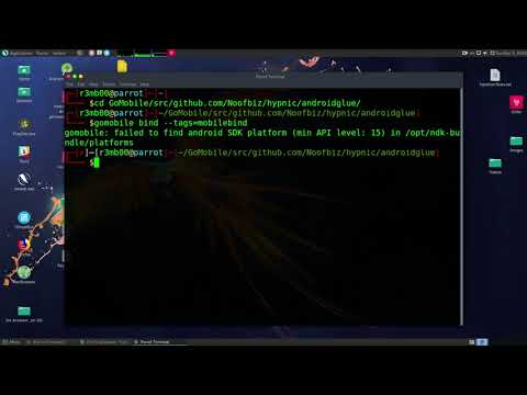 How to use gomobile bind   tags=mobilebind on Parrot Security Linux