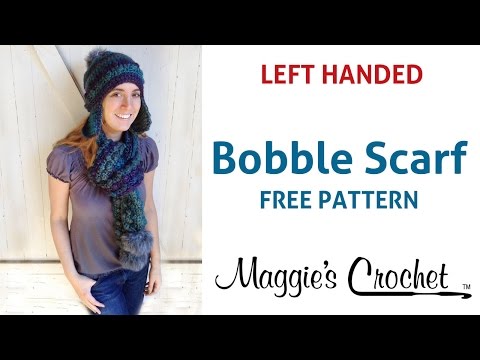 Deborah Norville Saturate Bobble Scarf Free Crochet Pattern - Left Handed