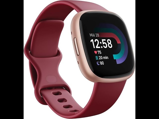 Vídeo relacionado con Fitbit Versa 4, el smartwatch que te ayuda a ponerte en forma con GPS integrado, hasta 6 días de batería y compatible con iOS 15 & Android OS 9.0, Rosa arena/Aluminio rosa cobrizo