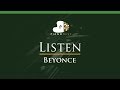Beyonce - Listen - LOWER Key (Piano Karaoke Instrumental)