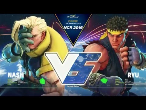 Street Fighter V - Infiltration [Nash] x Tokido [Ryu] - NCR 2016 - GRAND FINAL