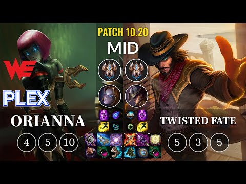 WE Plex Orianna vs Twisted Fate Mid - KR Patch 10.20