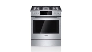 Bosch 800 5-Burner 4.8-cu ft Self-Cleaning True Convection Slide-in Gas Range