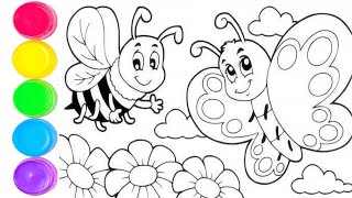 Arı Maya Çiçek Nasıl Çizilir Çocuklar İçin