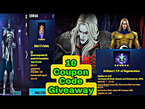 10 Coupon Code Giveaway And Knull Comparison With PVP Build Sentry VS Dr Doom - Marvel Future Fight