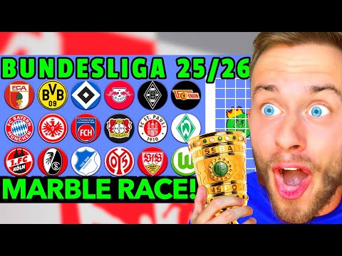 MARBLE RACE predicts the 2025/26 BUNDESLIGA! 👀🏆 (too wild!)